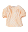 BURBERRY KIDS CHECK BLOUSE (6-24 MONTHS)