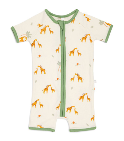 Mori Giraffe Print Sleepsuit (0-3 Months) In Multi