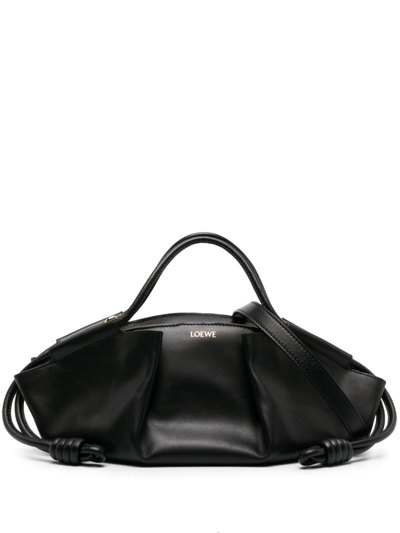 Loewe Paseo Small Leather Bag In Black