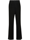 Maison Margiela High-waist Straight Leg Plain Trousers In Black