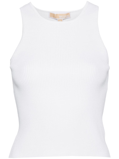 Michael Michael Kors Ribbed Tank Top In White