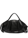 Loewe Paseo Long Leather Top-handle Bag In Black
