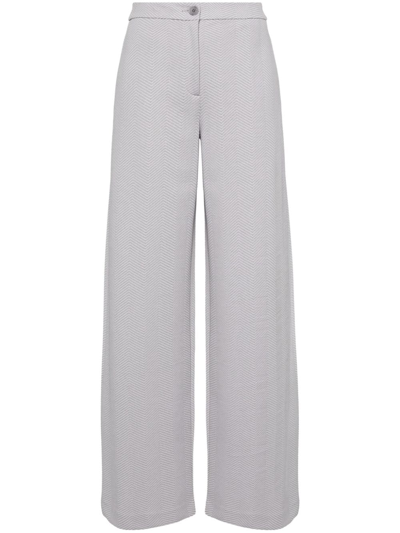 Emporio Armani Wide-leg Trousers In Grey