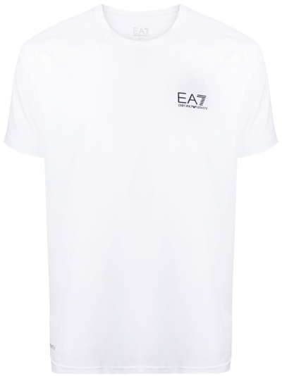 Ea7 Shorts And T-shirt Set In White