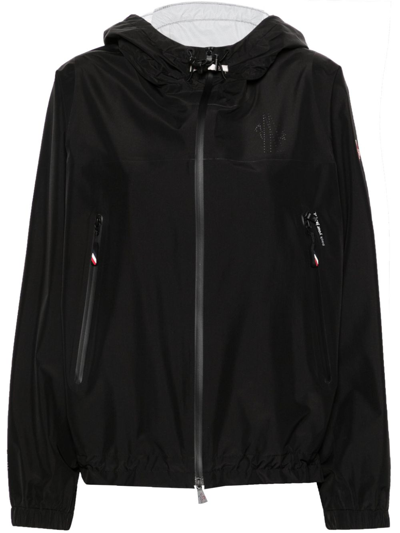 Moncler Fanes Hooded Nylon Jacket In Black