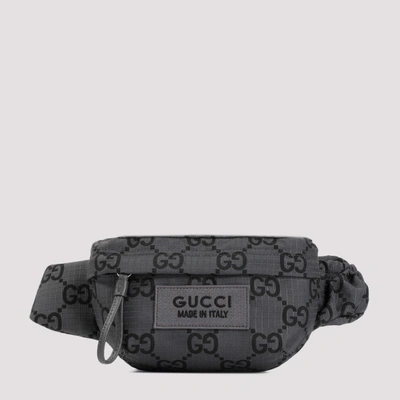 Gucci Large Gg Polyester Belt Bag In Grey,black