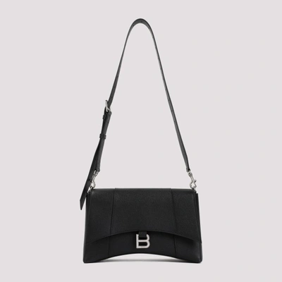 Balenciaga Downtown Leather Crossbody Bag In Black