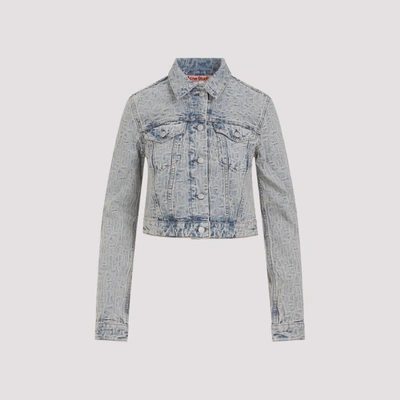 Acne Studios Cotton Jacket In Buf Blue Beige