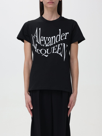 ALEXANDER MCQUEEN T-SHIRT MCQUEEN WOMAN COLOR BLACK,F18795002