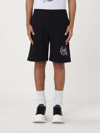 Alexander Mcqueen Alexander Mc Queen Black Bermuda Shorts With Distorted Logo In Black