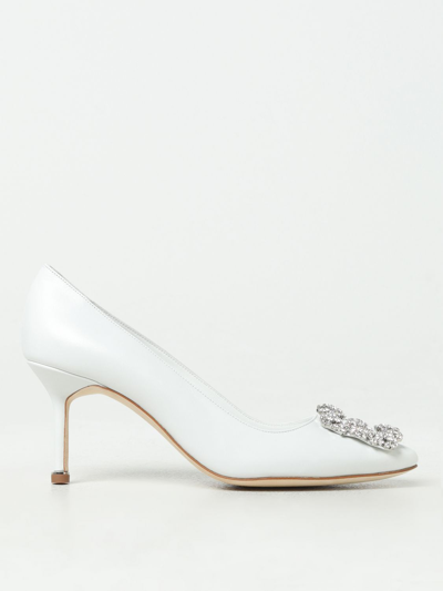 Manolo Blahnik Pumps  Woman Color White