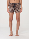 Dolce & Gabbana Swimsuit With Animal Print And Back Pocket In Multicolor