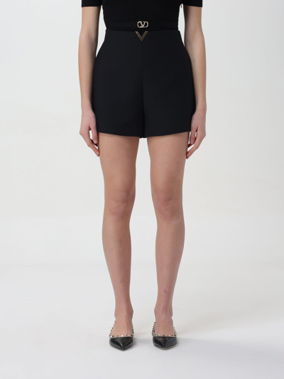 Valentino Crepe Couture Shorts In Black
