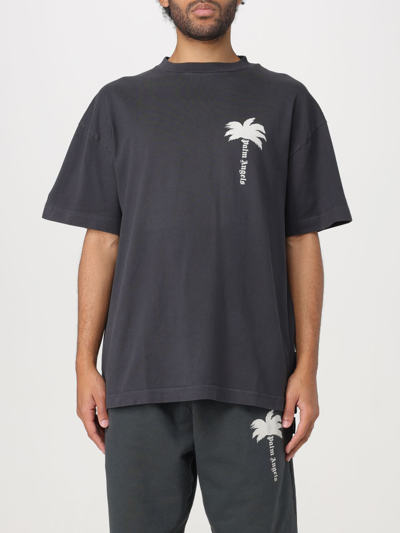 Palm Angels T-shirt  Men Color Black In Gray
