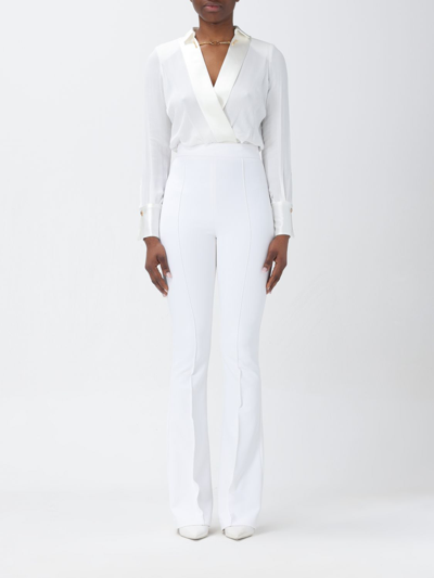 Elisabetta Franchi Pants  Woman Color Ivory In Ivory