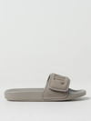 Jimmy Choo Fitz Logo-debossed Slides In Dove Grey