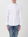 Dolce & Gabbana Slim Fit Long-sleeved Shirt In Stretch Cotton In White