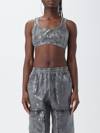 Diesel De-toppy-s Denim Crop Top In Black