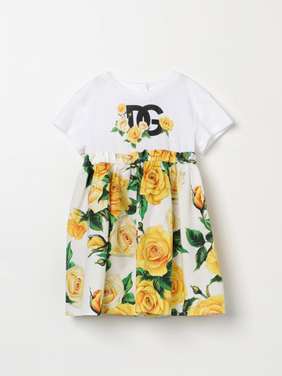 Dolce & Gabbana Babies' Romper  Kids In Yellow