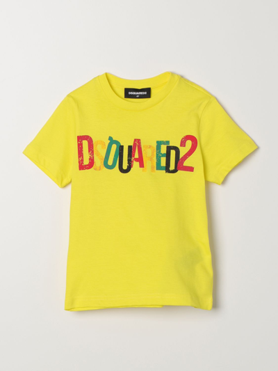 DSQUARED2 JUNIOR T-SHIRT DSQUARED2 JUNIOR KIDS COLOR YELLOW,401262003