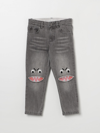 Stella Mccartney Shark Face Skinny-leg Jeans In Grey
