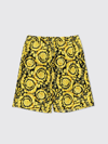 YOUNG VERSACE SHORTS YOUNG VERSACE KIDS COLOR YELLOW,F32780003