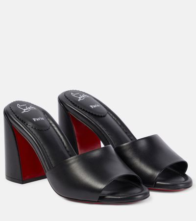 Christian Louboutin Jane Leather Mules In Black