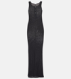 AMI ALEXANDRE MATTIUSSI KNITTED COTTON MAXI DRESS