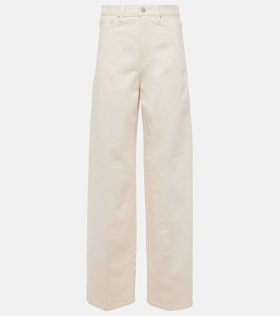 Totême High-rise Wide-leg Jeans In White