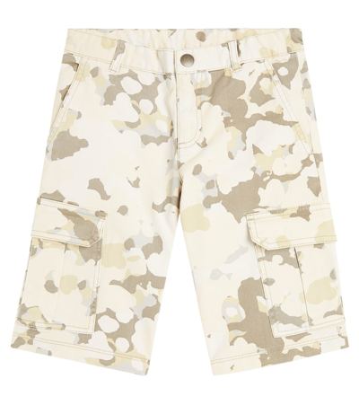Bonpoint Kids' Caiman Camouflage Cotton Bermuda Shorts In Neutrals