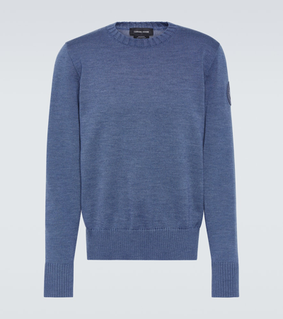 Canada Goose Rosseau Crewneck Wool Jumper In Blue