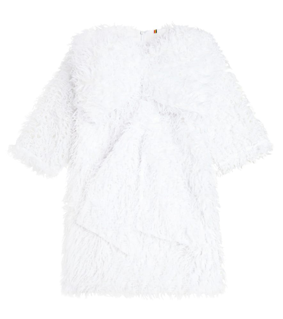 Caroline Bosmans Kids' Bow-detail Feather Dress In White