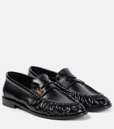 Saint Laurent Le Loafer Leather Loafers In Noir