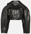 JACQUEMUS LA VESTE OBRA CROPPED LEATHER JACKET