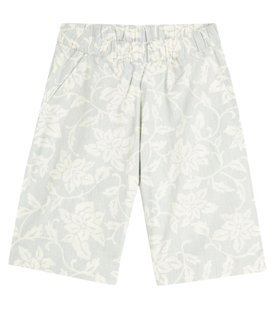 Bonpoint Kids' Conway Printed Cotton Shorts In White