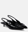 Jacquemus Cubisto Bow-detailed Leather Slingback Pumps In Black