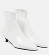 TOTÊME THE CROCO SLIM LEATHER ANKLE BOOTS