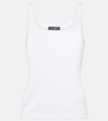 DOLCE & GABBANA RIBBED-KNIT COTTON TANK TOP