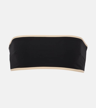 Totême Recycled Bandeau Bikini Top In Black