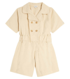 Donsje Hazel Cotton Playsuit In Biscuit