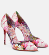 CHRISTIAN LOUBOUTIN IRIZA 100 FLORAL CRÊPE SATIN PUMPS