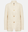 Loro Piana Iconic Spagna Wool Silk Single-breasted Jacket In Shoji Paper