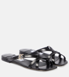 JIMMY CHOO JESS LEATHER THONG SANDALS