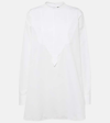 JIL SANDER EMBROIDERED COTTON POPLIN BLOUSE