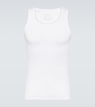 Givenchy Ribbed-knit Cotton Tank Top In White