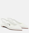 Christian Louboutin Hot Chickita Leather Slingback Ballet Flats In Bianco/lin Bianco