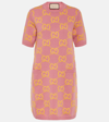 Gucci Gg Knit Dress In Rose/multicolor