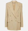 Stella Mccartney Double-breasted Relaxed Blazer Jacket In Sand
