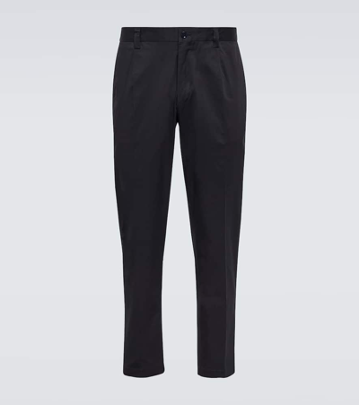 Dolce & Gabbana Cotton-blend Suit Pants In Blu Scurissimo 1