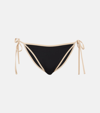 Totême Stripe Edge Bikini Bottoms In Black